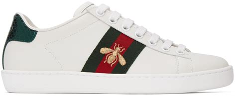 gucci.white sneakers|original Gucci bee sneakers.